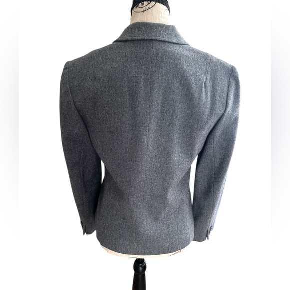 Vintage Pendleton Gray 100% Virgin Wool Blazer XS 6 USA Made Single Button 90s - Picture 2 of 12